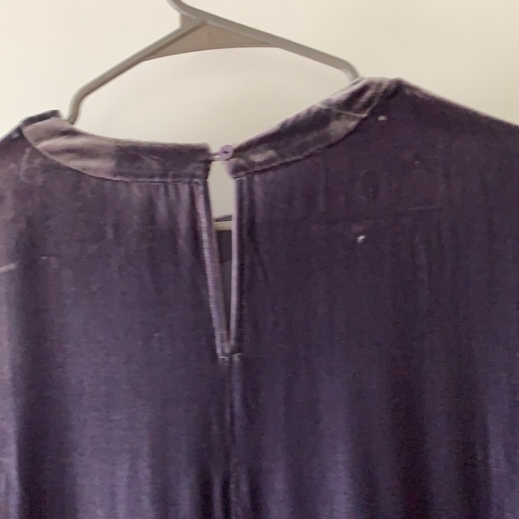 Eileen Fisher Velvet Asymmetrical Crewneck Dress XS - Picture 12 of 13